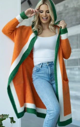 🧥🧶 Cardigan-Maglione Lungo Donna con cappuccio 🍁❄️ perfetto per Autunno & Inverno