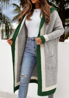🧥🧶 Cardigan-Maglione Lungo Donna con cappuccio 🍁❄️ perfetto per Autunno & Inverno
